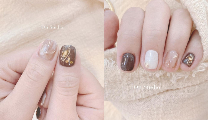 秋冬美甲_秋冬指甲_顯白秋冬美甲.